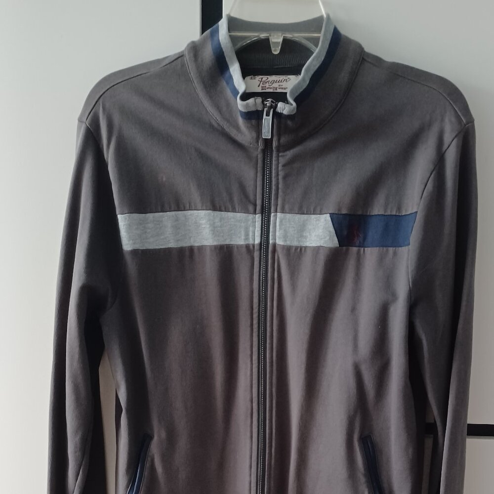 Penguin olive zip-up jacket, size M